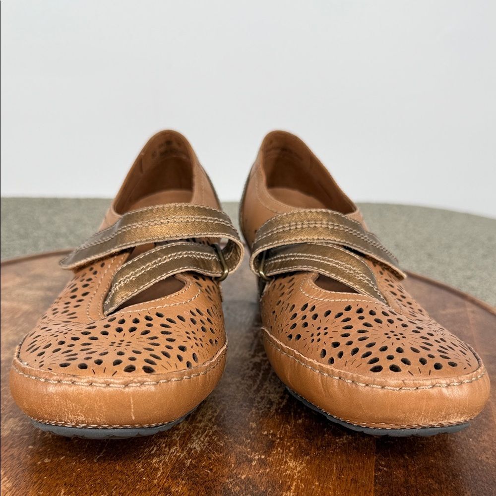 Aravon Shoes Wm 8D Brown Leather Mary Jane Kitten Heel Loafers New Balance - Picture 2 of 15